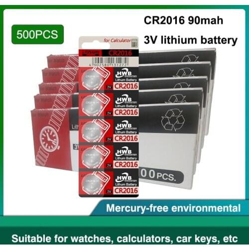 500pcs brand For maxell cr2016 BR2016 DL2016 LM2016 KCR2016 ECR2016 3v button cell coin lithium batteries for watch
