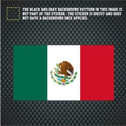 6.5*11.5 CM Mexico National Flag CAR DECAL Sticker Waterproof