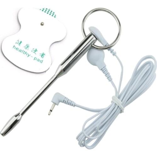 Electric shock accessories adult toys stainless steel male urethral plug stimulator