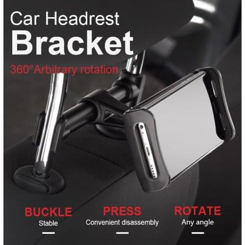 7-14 Inch Car Universal Car Back Seat Tablet Phone Holder Telescopic 360 Rotation Aluminum Bracket For For iPad Air 1 Air 2 Pro