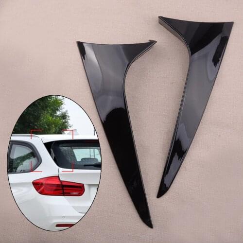 2Pcs Car Rear Window Side Spoiler Splitter Accessories Fit for BMW 3 Series F31 Touring Wagon 2012 2013 2014 2015 2016 2017 2018