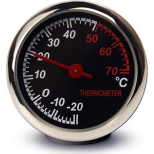 Black Mini Car Thermometer Hygrometer Quartz Clock for Dashboard Ornament Kit 3 Model