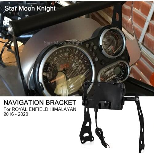 Motorcycle Windshield Stand Holder Phone Mobile Phone GPS Navigation Plate Bracket For ROYAL ENFIELD HIMALAYAN 2016 - 2021