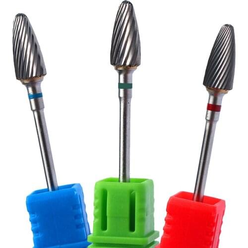 1pc Milling Cutter Tungsten Carbide Nail Drill Bits Burr Manicure Pedicure Machine Nail Files Remove Gel Polish Nail Art Tools