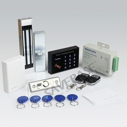 HOMSECUR Touch-Keypad RFID Door Access Control Kit +180kg Magnetic Lock+ 2Remote Controls