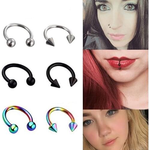 European Special-shaped Pure Handmade Copper Plated Real Gold Titanium Steel C-bar Horseshoe False Nose Ring Nose Jewelry