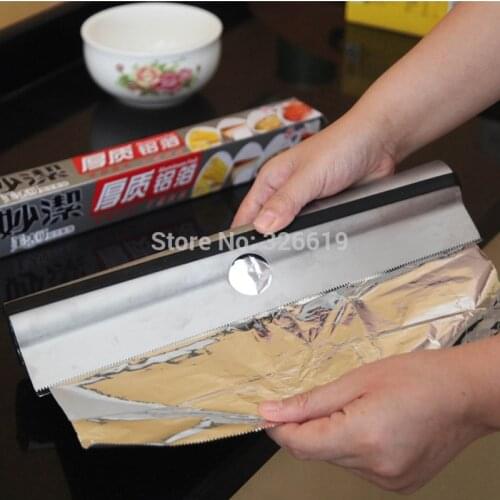 Stainless steel kitchen utensils stanniol cutter aluminum foil cutter wrap cutter box plastic wrap dispenser
