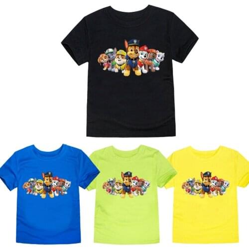 Summer New Boys and Girls Paw Patrol 3D Printed T-shirt Cartoon Short Sleeve T-shirt Summer Casual Wear All Match Top