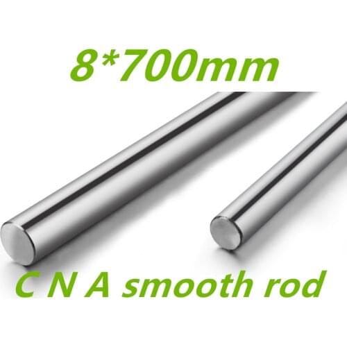 2pcs 8mm 8x700 linear shaft 3d printer 8mm x 700mm Cylinder Liner Rail Linear Shaft axis cnc parts