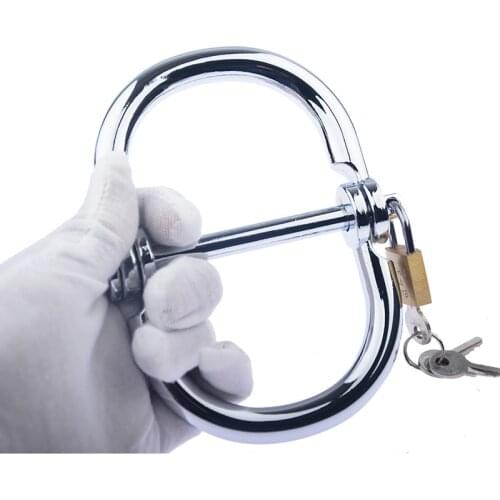 Metal Handcuffs Slave Restraints BDSM Bondage Fetish Chastity Device Sex Toys For Men Women Couples Adult Games