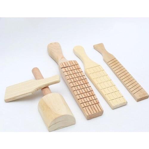 Multifunction Arc Grooved Ribbed Wooden Utensils Paddle for Sculpture Ceramics Accessories Pottery Figurine Clay Molding Tool