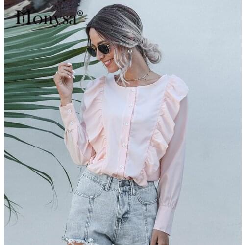 Женские рубашки в полоску Monysa China At AliExpress