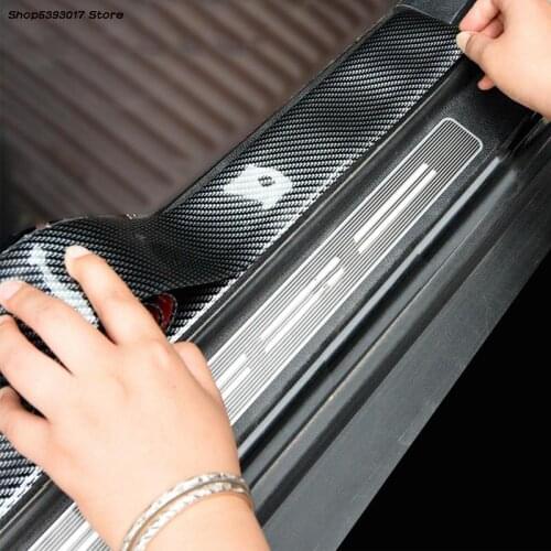 Carbon Fiber Door Edge Guard Strip Door Sill Protector Car Sticker accessorie For Mercedes Benz E Class W213 2017 2018 2019 2020