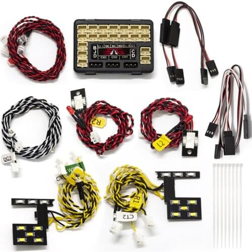 New Product LED Light System Front & Rear Lamp Group for 1/10 RC Car TRX4 Bronco Traxxas Front and Back Headlights