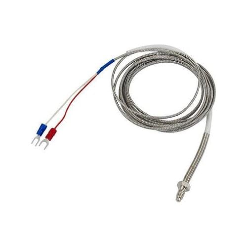 0 to 500 Celsius 6mm Thread Probe Innerspring Thermocouple 3 Meters