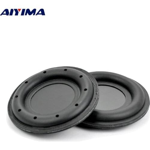 Aiyima 2Pcs 2 inch 55mm Rubber edge Passive Radiator Speaker Low Frequency Bass Vibration Plate DIY for home Bluetooth Speaker