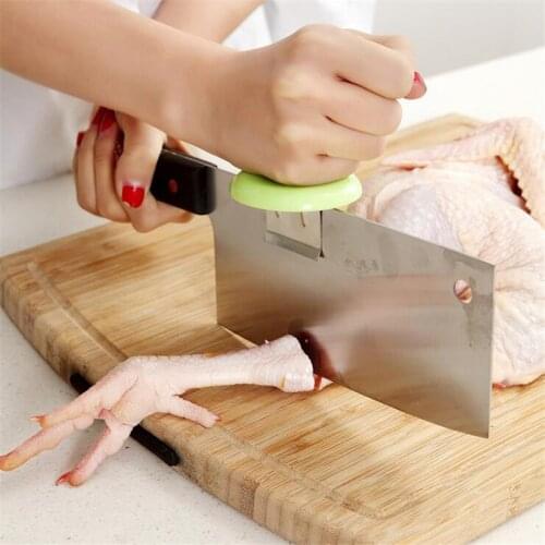 Plastic Kitchen Cooking Knife Chopping Booster Tools Bones Knife Bracket Cap Fish Chicken Creative Cutting Vegetables Booster