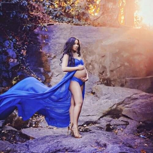 Maternity Dresses Pregnant Woman Clothes Sexy V Neck Maternity Photography Props Maxi Gown Dress for Photography Photo Shoot