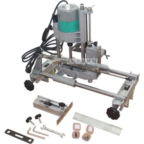QD18 Portable Wood Door Lock Hole Opener Punching Machine Slotting Machine Woodworking Tenoning Machine Driller 220V 50Hz 1100W