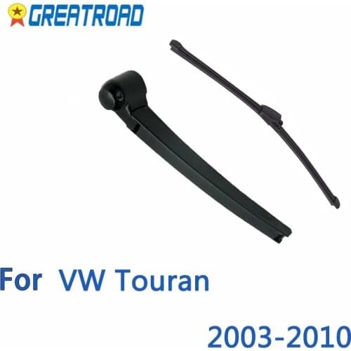 Wiper 16" Rear Wiper Blade & Arm Set Kit Fit For VW Touran 2003-2010 Windshield Windscreen Rear Window