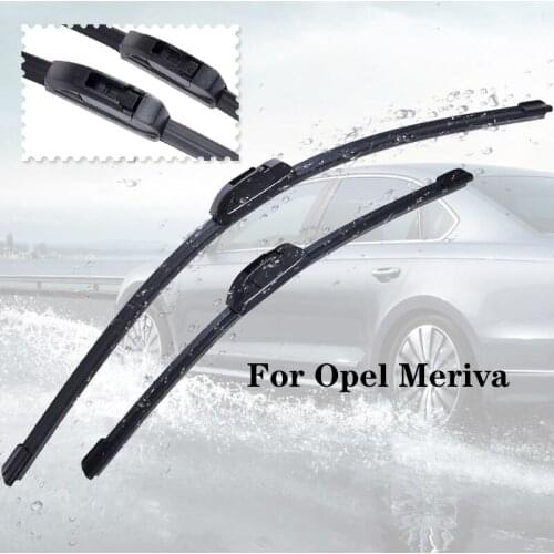 Wiper blades For Opel Meriva from 2003 2004 2005 2006 2007 2008 2009 2010 2011 2012 2013 2014 2015 to 2017 Clean car windshield