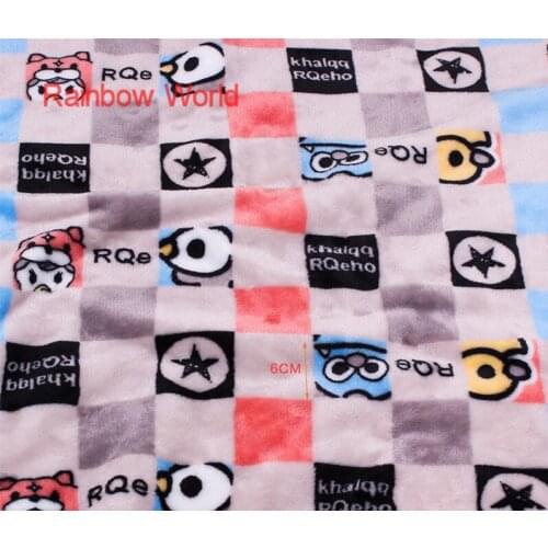 Print chequer microfiber fabric High Quality super soft velboa for DIY sewing toys sofa material velvet(180*100cm)