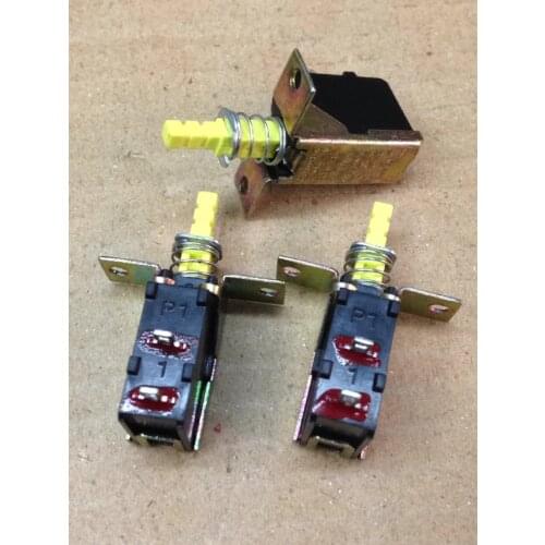 Power switch 2 pin push switch spring yellow handle 10A250V button 2P