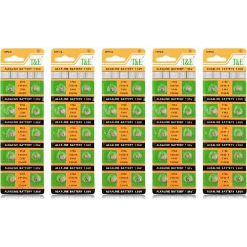 YCDC 1.55V AG0 379 LR521 SR63 618 Alkaline Coin Cell Button Batteries Single Use For Watch Remote Control Alarm Toy