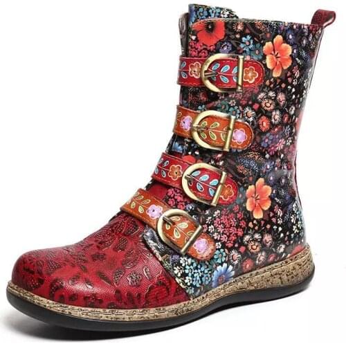 Womens Boots Rain Boots 2022 New Spring and Autumn Single Boots Womens Tube Boots Round Toe British Style Martens Boots Women