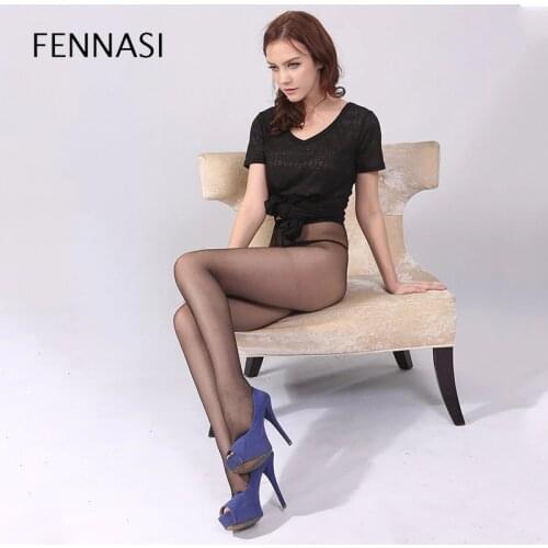 FENNASI Spring Open Toe Stirrup Womens Sexy Tights Black Transparent T Crotch Compression Tights Nylon Thin Classical Pantyhose