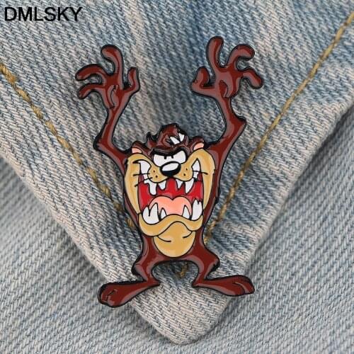 DMLSKY Monster Pins Metal Badge Cartoon Character creative Pins Icon on The Backpack Pin Brooches for Clothing Tie Pins M4215