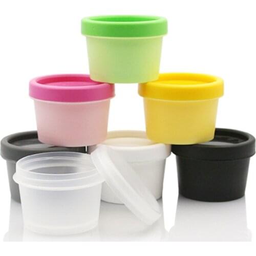 1Pc Cosmetics Jar Box Makeup Cream Nail Art Cosmetic Bead Storage Pot Container Round Bottle Portable Plastic Transparent Case
