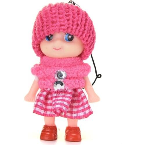 1 Pcs Soft Dolls Interactive Mini Doll Phone Hanging Kids Children Toys 8cm
