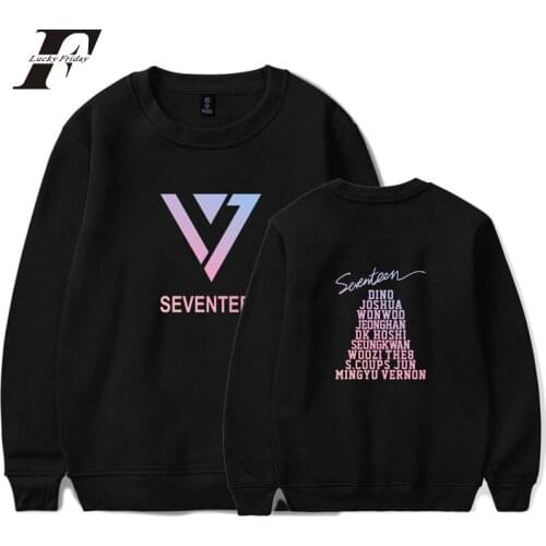 2018 SEVENTEEN capless Hoodie sweatshirt Women men Unisex Fans cotton Pullovers Streetwear JUN WONWOO WOOZI HOSHI Brand Clothing