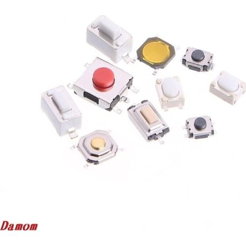 250 Pcs 10 Types Tactile Push Button Touch Switch Remote Keys Microswitch Damom