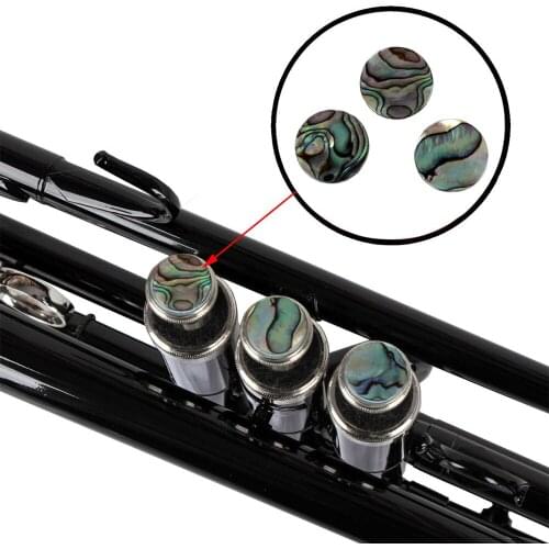 3Pcs/Set Finger Buttons Trumpet Valve Cap Repair Parts Trumpet Abalone Shell Replacement Parts Musical Instrument Accessories