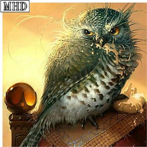 5d animal full square / round diamond painting owl cross stitch diamond art 3d embroidery sticker