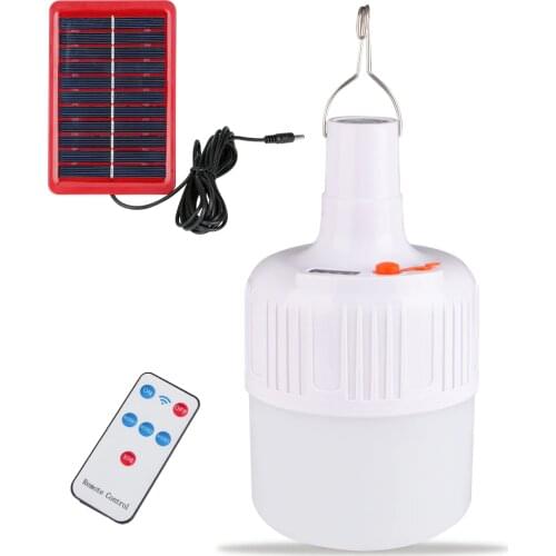 Solar Emergency Light with Remote Control Portable Lantern Flashlight 5 Lighting Modes Outdoor Solar Night Light Hook Torch