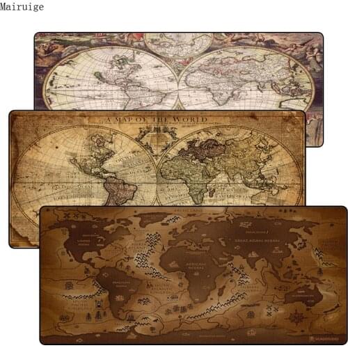 Mairuige Old World Map 400*900*3mm XXL Large Mouse pad gamer Mousepad Keyboard mat Office Table Cushion Home Decor For CSGO DOTA