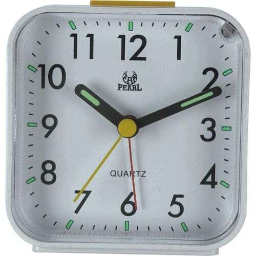 Travel Alarm Clock Bedside Quartz Clock w/Night Light Battery Operated Quiet
