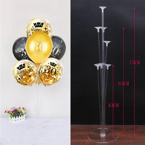30th 40th 50th Birthday Party Balloons Stand Holder Column Black Gold Balloon Birthday Party Decorations Adult 30 40 years old
