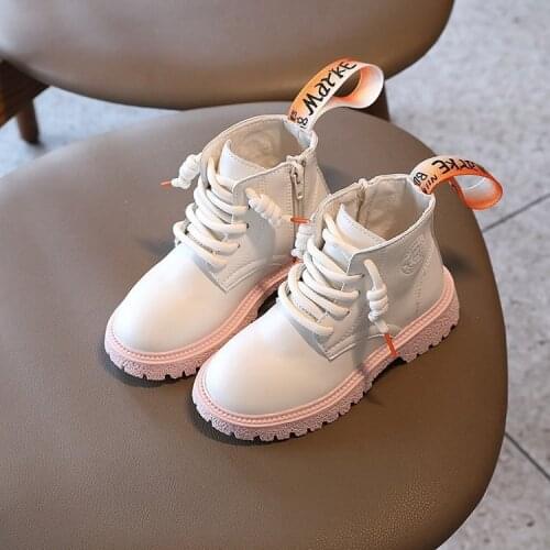 Kids Boots 2021 Autumn Winter Children Fashion Short Boots Baby Shoes Boys Martin Boots Ankle Boot Girls Warm Shoes Fur Shoes