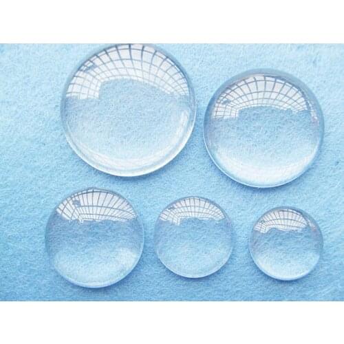 50pcs 38mm Round Clear/Transparent Glass Cabochons/Cover Cabs,Pendants Domed for Photos,Cabochons,For Base Setting Tray Bezel