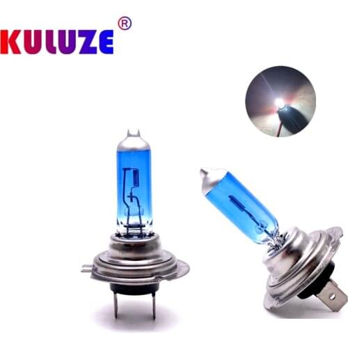 KULUZE Wholesale 2pcs H7 55W 12V Super White Headlights PX26d Quartz Halogen Bulb High Power 100W auto Lamp Fog Lights