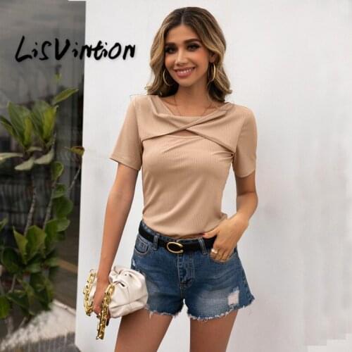 Женские базовые футболки LisVintion China At AliExpress