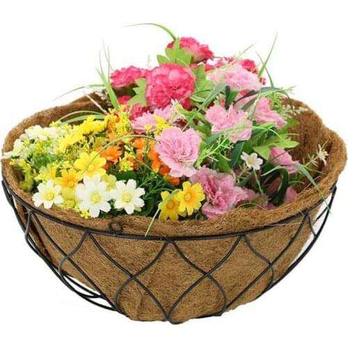 2020 Plant Fiber Flower Basket Liners Home Flower Pot Liner Replaceable Brown Garden Supplies