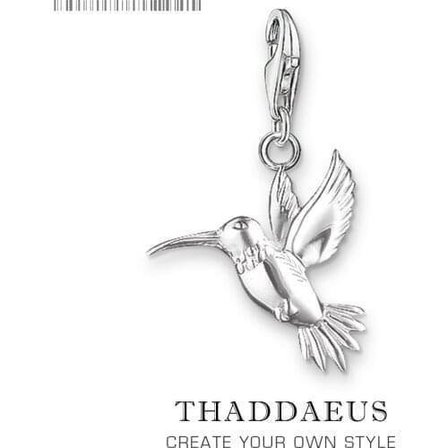 Charms hummingbird Bird 925 Sterling Silver Lobster Clasp Pendants Fashion Jewelry Making DIY Handmade Craft For Women