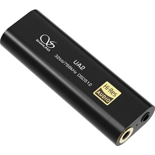 Shanling UA2 Portable USB DAC Cable Headphone Amplifier ES9038Q2M PCM768kHz DSD512 Type C to 2.5/3.5mm Compatible iOS Android