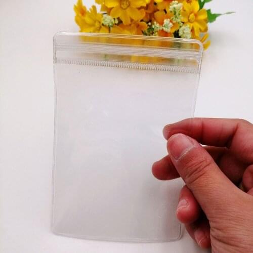 50pcs High Quality Transparent PVC Jewelry Bags Pouches Soft Plastic Bag Gift Packing Bags Clear Reclosable Ziplock Storage Bag