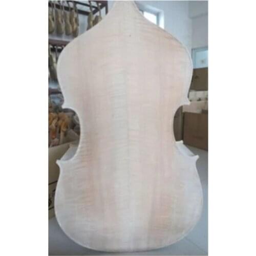 Hand carved solid wood white unfinished upright bass 1/2,spurce top/maple back